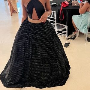 Custom made skirt with train, skirt has tulle under.